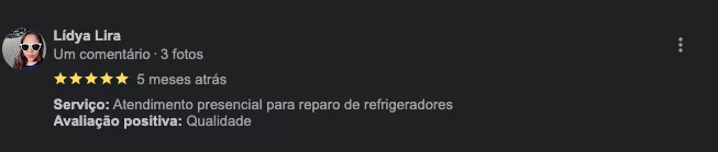 Avaliação de Lidya Lira